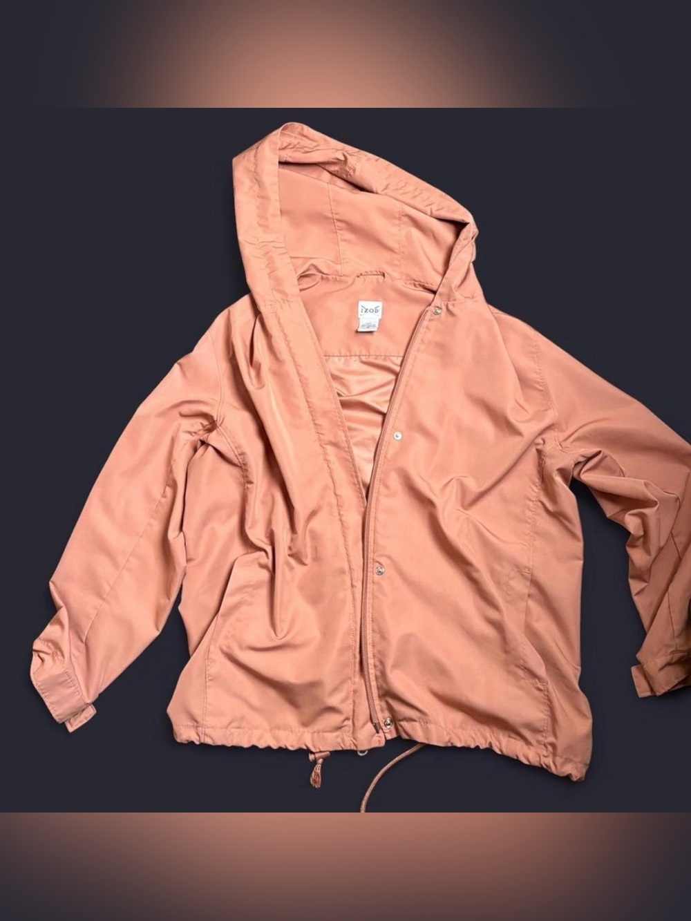 Izod Peach Zip-Front Windbreaker